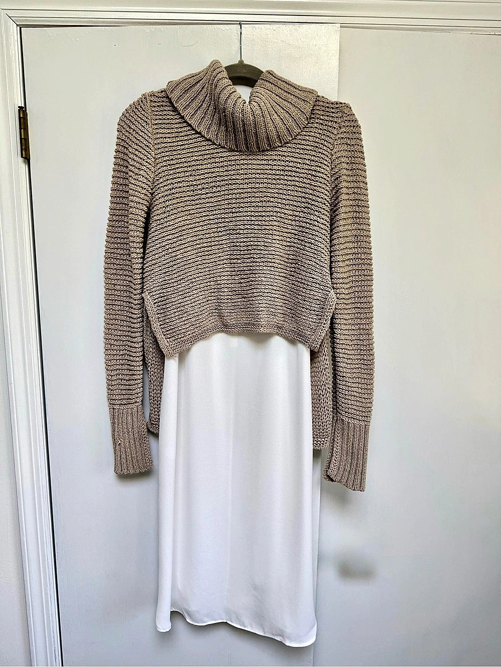 BCBGMAXAZRIA Layered 2-Piece Sweater-Dress, Sz M